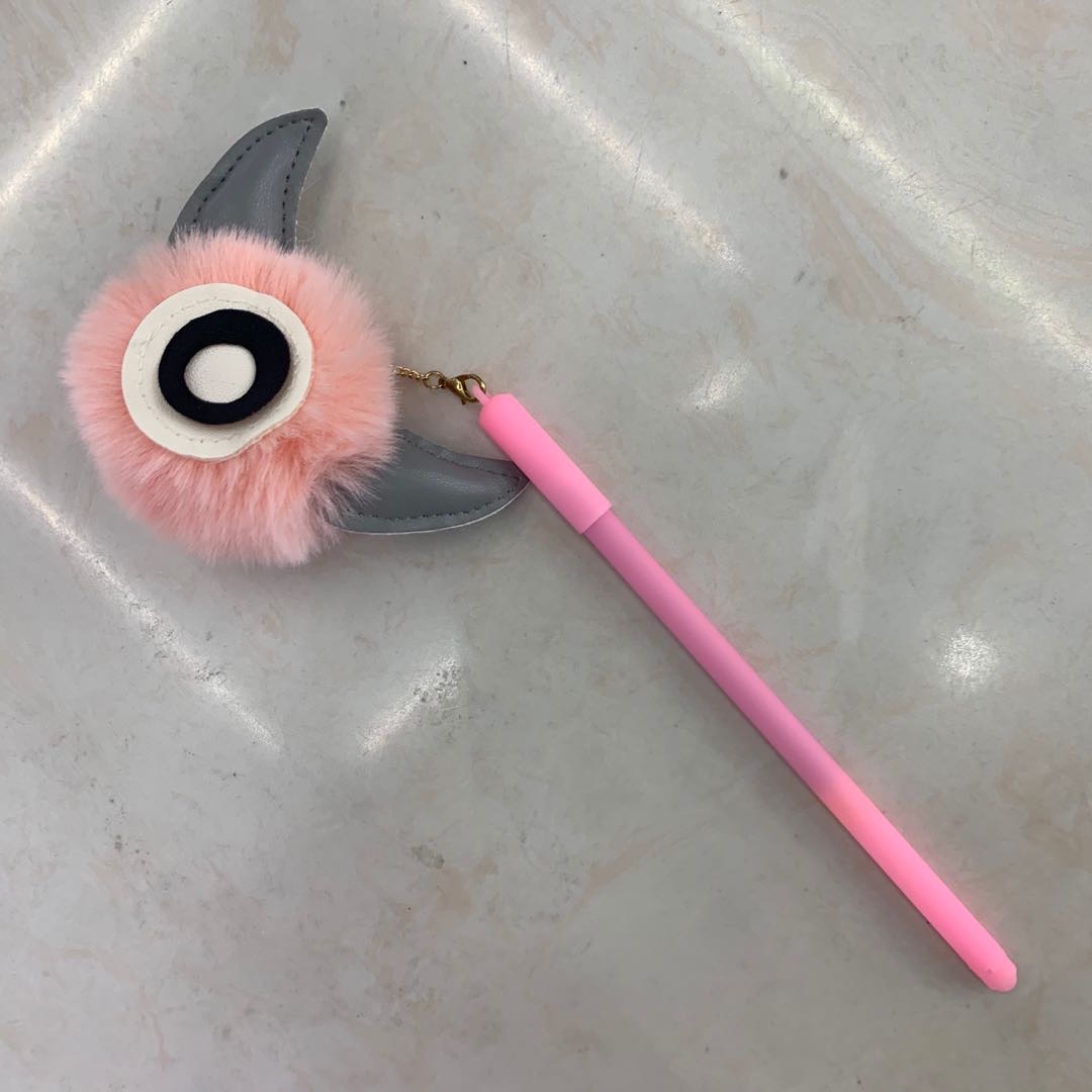 厂家直销毛绒中性笔 毛球笔 动物毛绒毛球笔