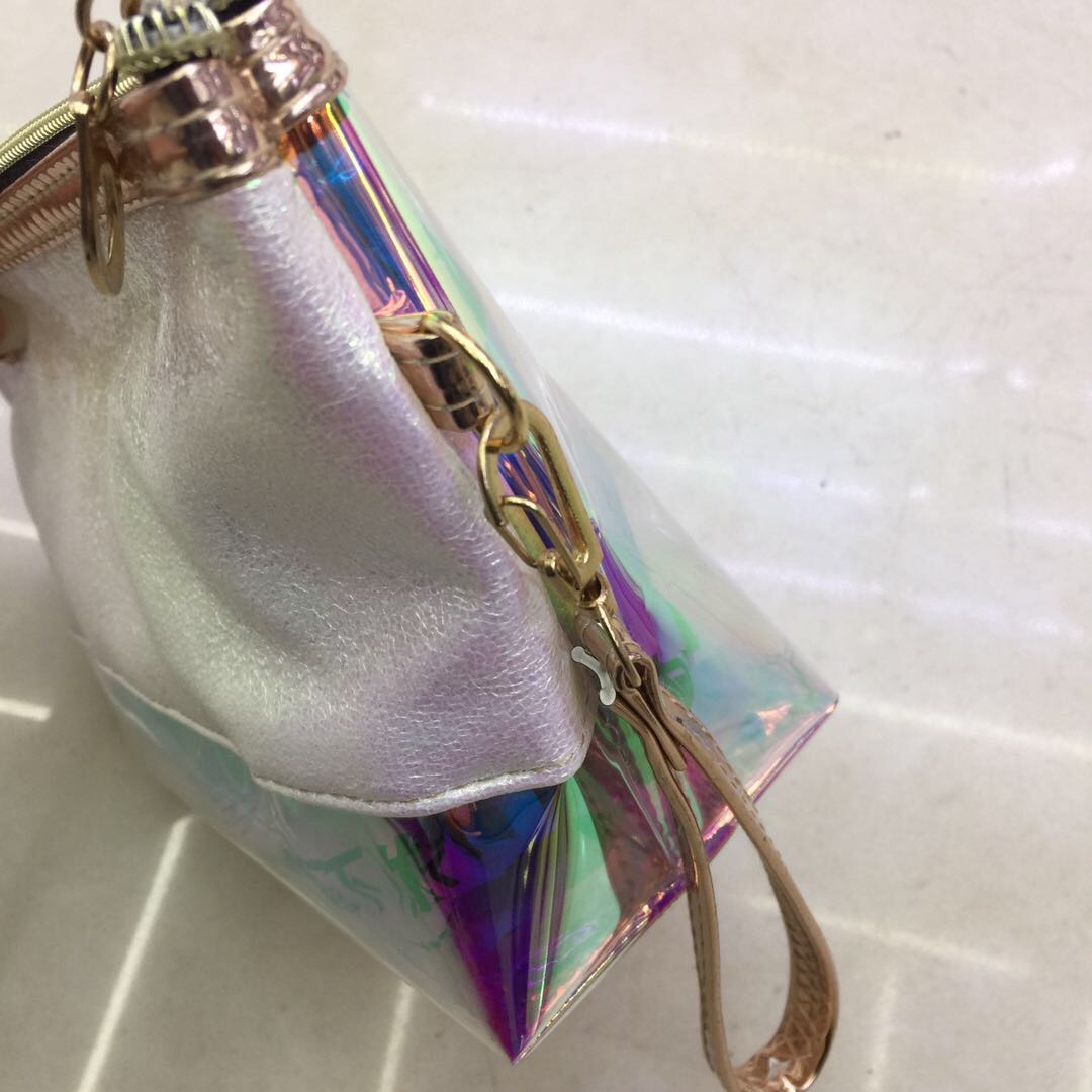 Laser Makeup Bag Transparent Convenient Travel Large Capacity Waterproof Storage Bag Goddess Skincare Toiletry Bag Specification drawing
