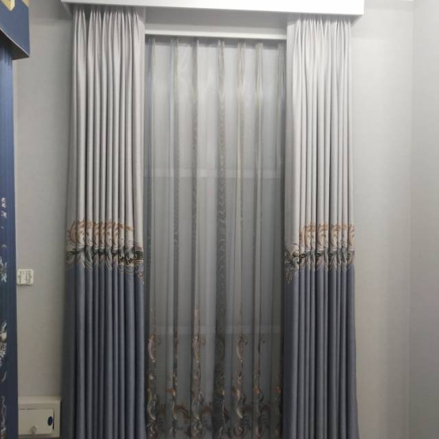 新款厂家直销零售批发任意颜色棉麻中式绣花镂空窗帘