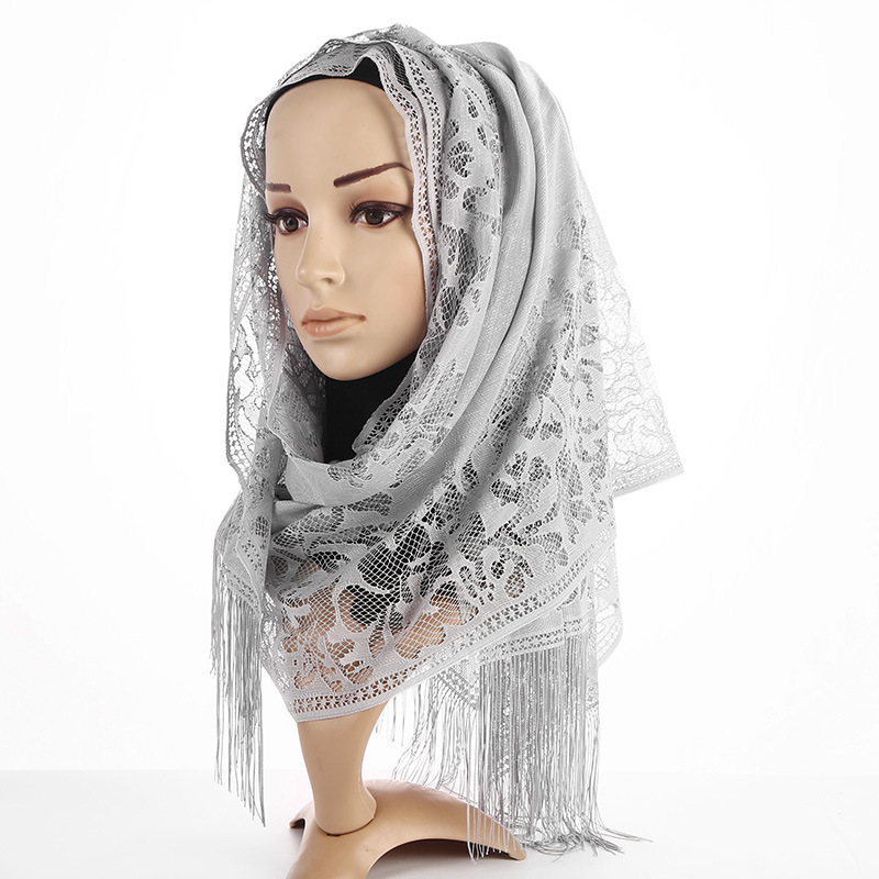 Scarf Women Fashion All-Match Explosive Silk Thin Muslim Headscarf details Picture