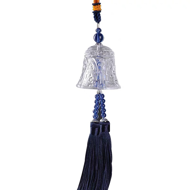 Hongyu Handicrafts pendants, car accessories, glass bell pendants, safe entry and exit, high-end creative interior decoration ornaments, rearview mirror pendants