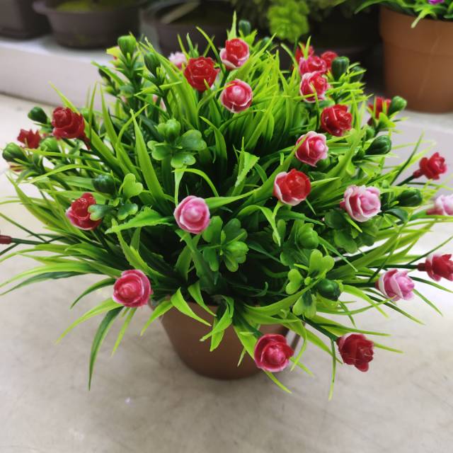 Potted artificial bonsai, artificial flower bonsai, artificial plant bonsai, indoor ornaments, office desk ornaments