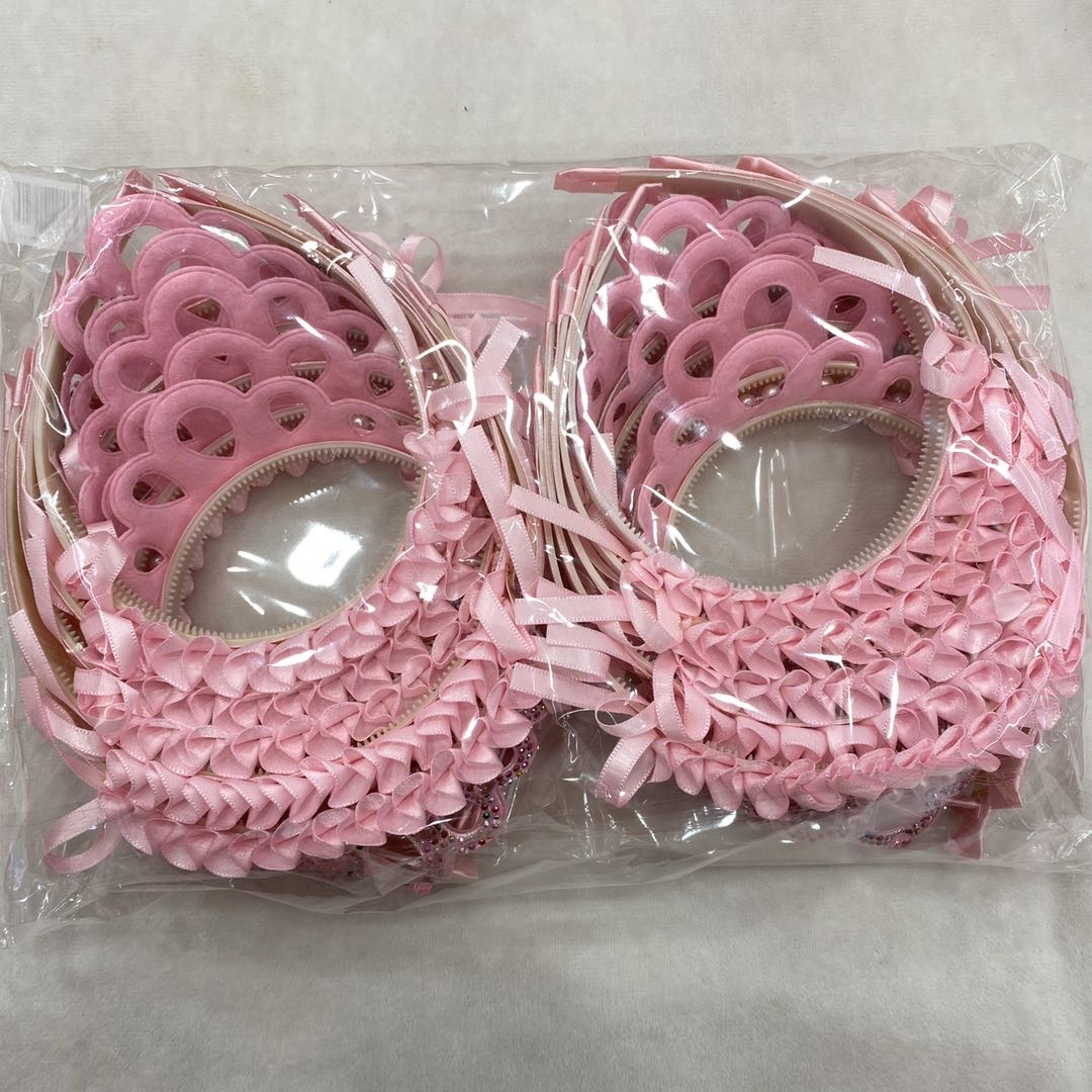Hot new foreign style lovely point diamond crown fabric children's headband thumbnail