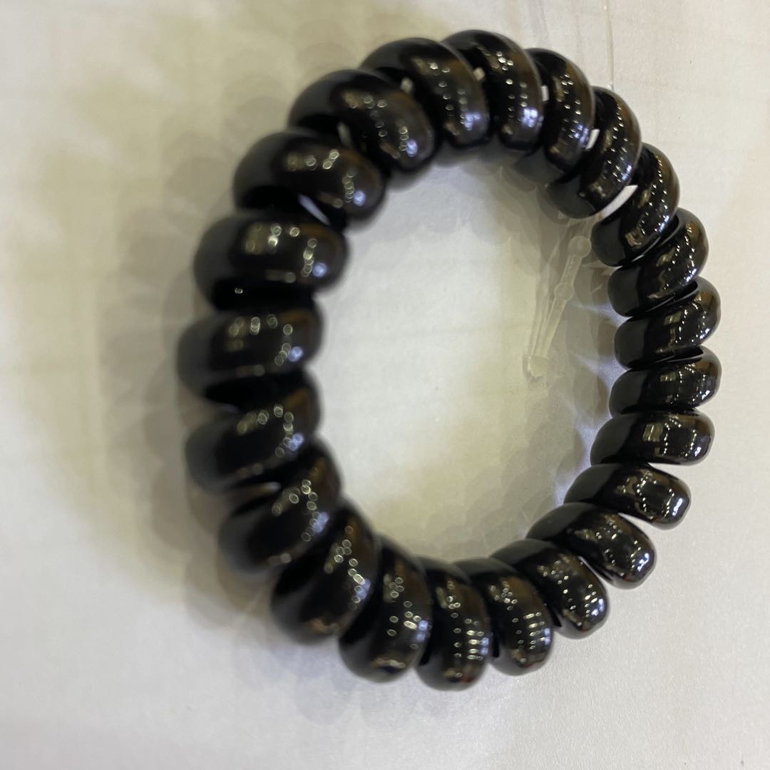 Black elastic plastic high-quality, simple and versatile wire hair tie Specification image