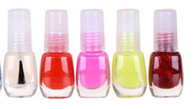 彩色中方瓶装迷你裸色指甲油厂家直销
