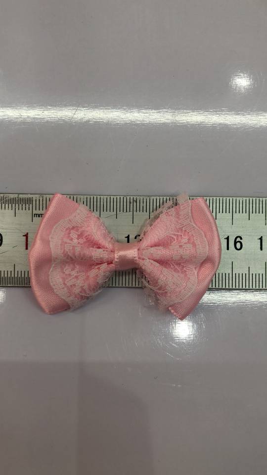 Xinming Craft 01 Pink Polyester Small Flower Lace Flat Knot 01 Specification image
