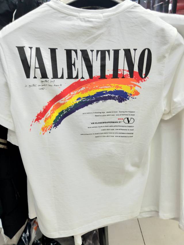 Pure cotton couple's casual solid-color T-shirts in ins details Picture