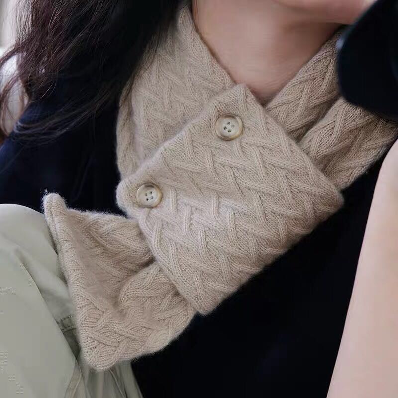 Wild Velvet Tip Hand Knit Thick Knit Floral Scarf Specification drawing