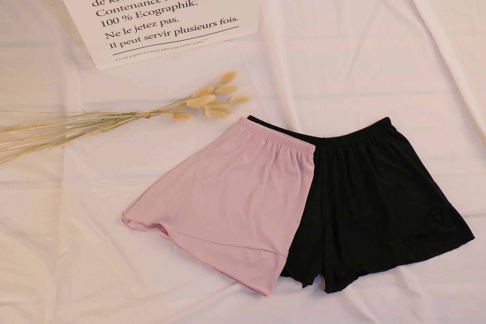 Summer Ultra-Thin Wooden Ear Lace High Waist Safety Pants Anti-Slip Seamless Leggings Loose Version Specification drawing