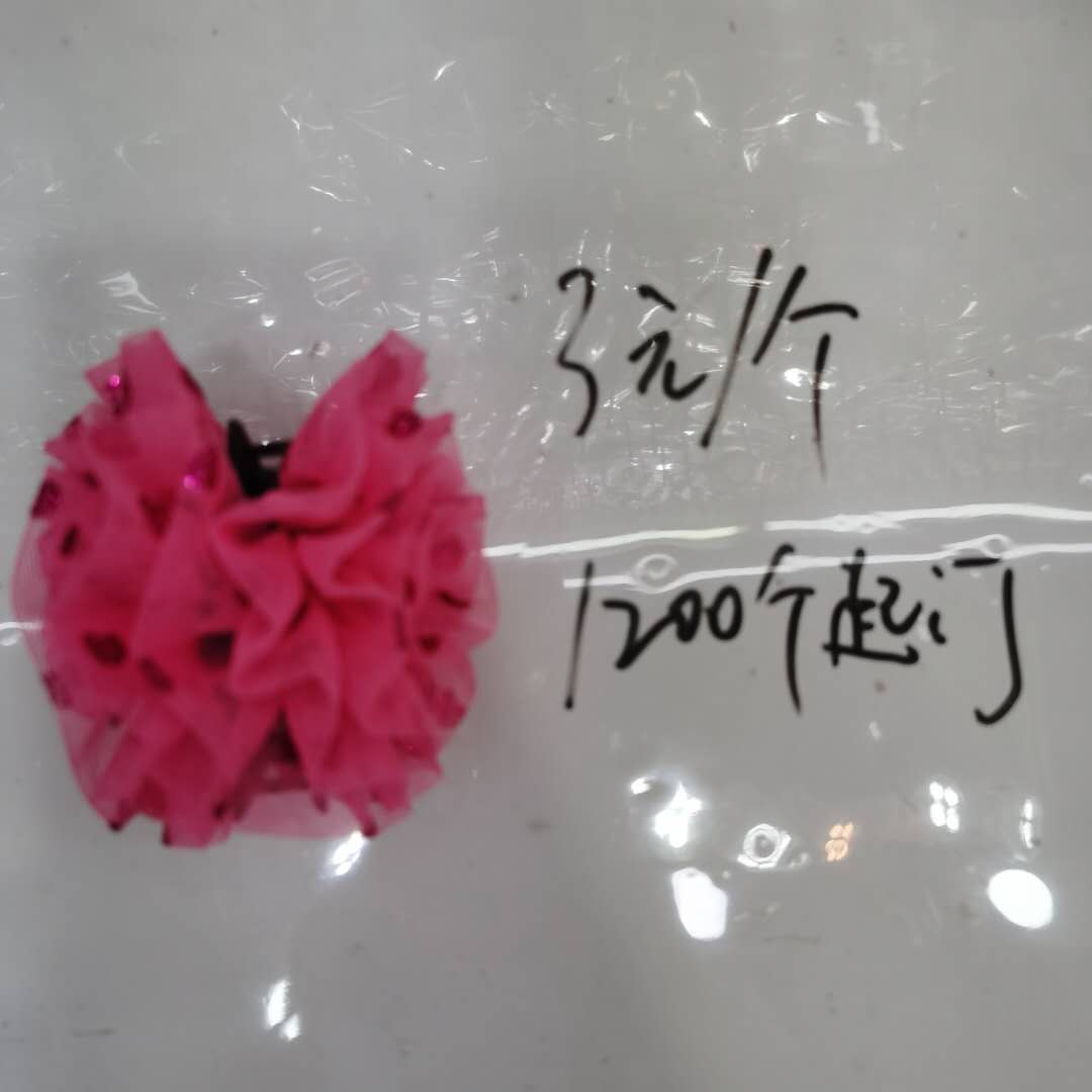 韩版时尚洋气新款热销布艺头饰欧根纱头扣