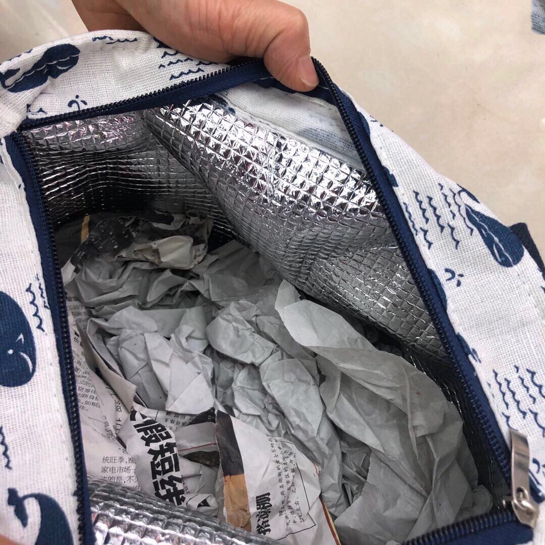 饭盒袋便当包保温保热手提包布袋子外出时尚可爱铝箔加厚手拎带饭细节图