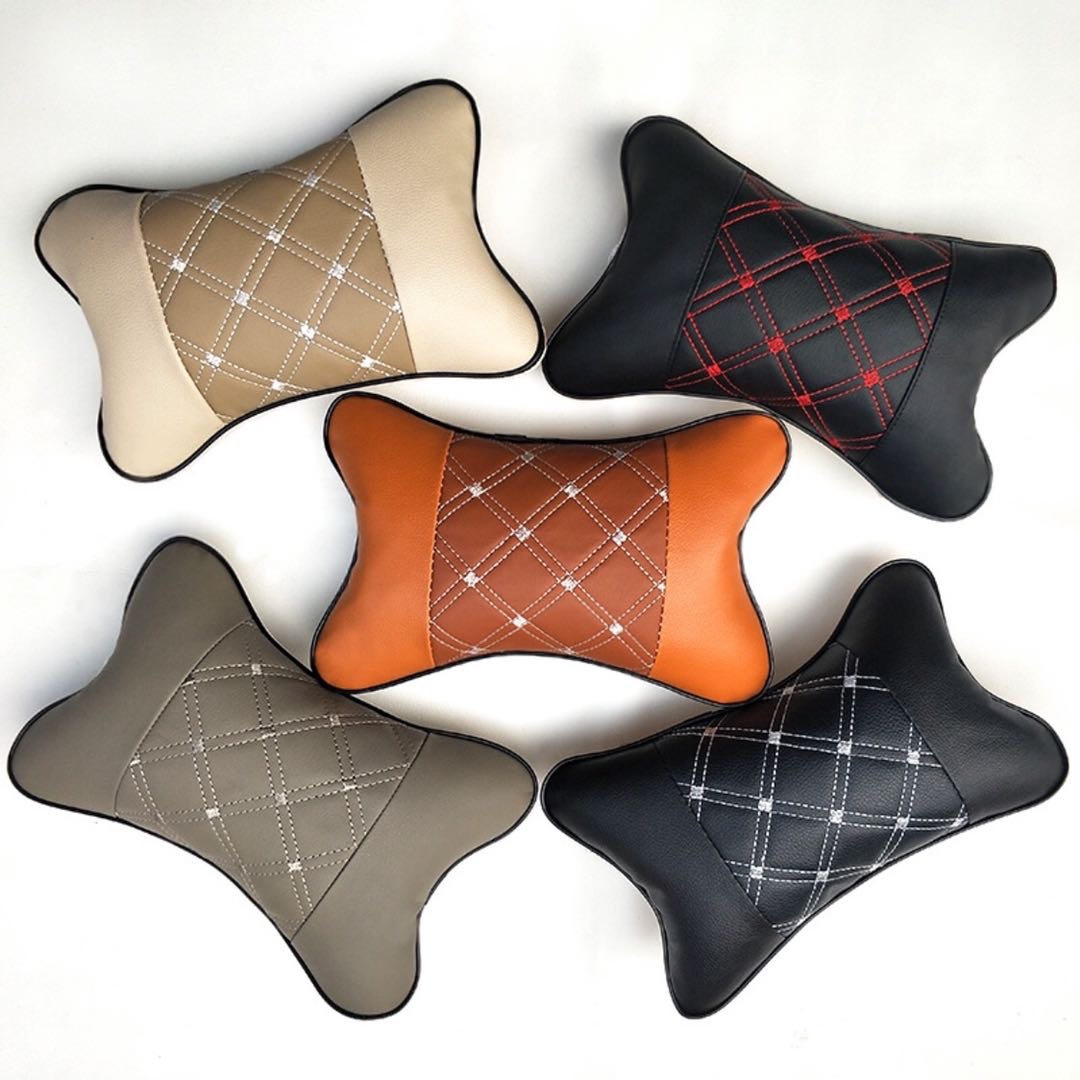 Red wine headrest, car neck pillow, car headrest bone, car supplies neck guard, large-sized matching