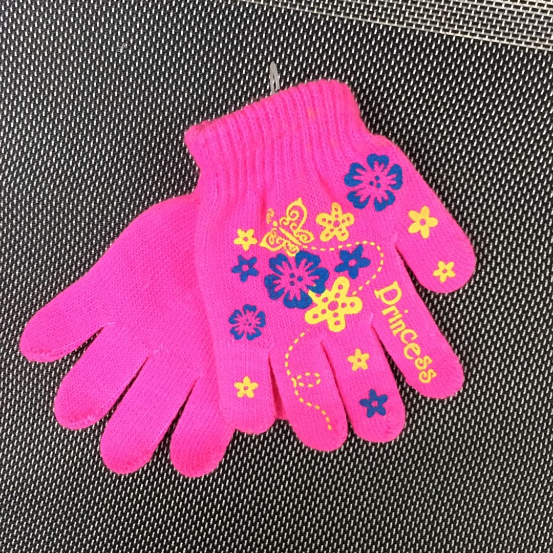 Magic gloves, outdoor sports, winter warmth knitted woolen gloves, printed gloves