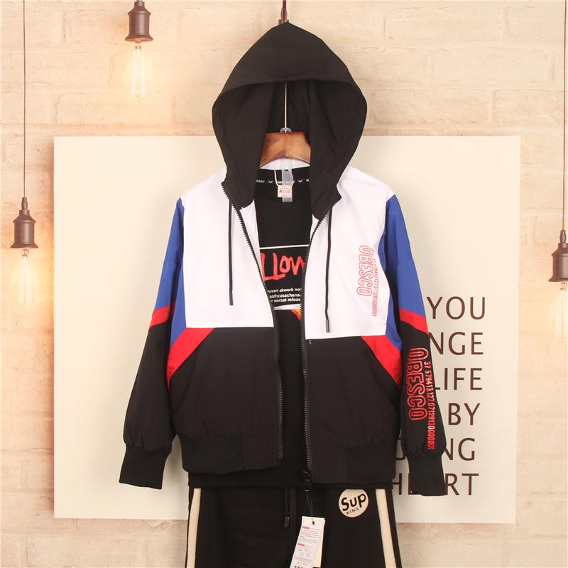 男大童外套春秋款洋气韩版休闲薄款连帽外套童装