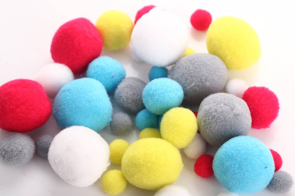 高弹彩色毛球幼儿手工diy用品产品图