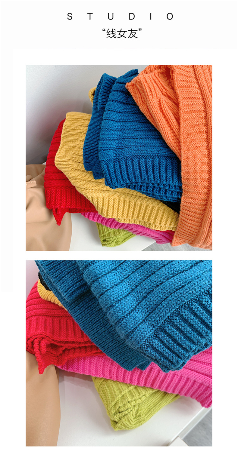 Women's Fashion Trend Warm Everything With Japan And South Korea Knitted Shawl Scarf details Picture