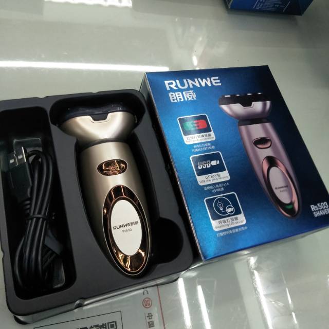 Razor electric rechargeable Razor portable Men's Shaving razor pre-shave double head wash shaver 2 thumbnail