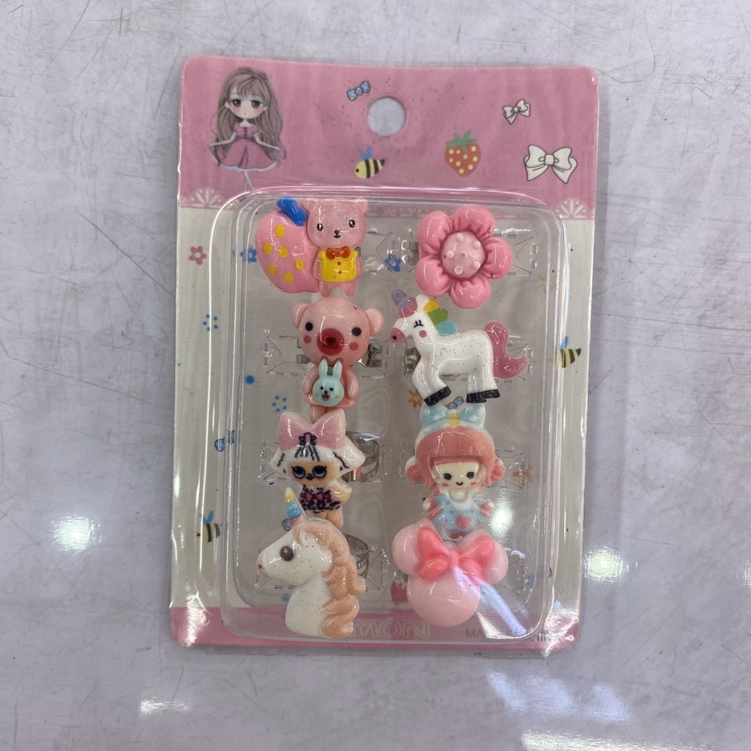 热销新款韩版卡通亚克力儿童戒指套盒