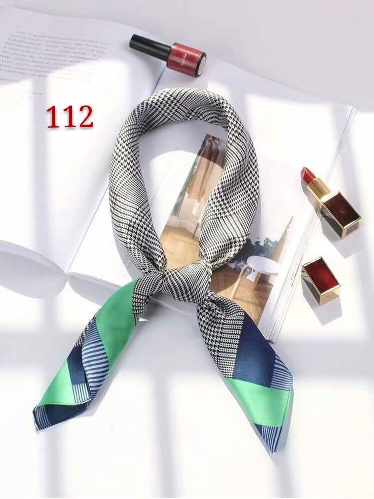 Ladies Fashion Trend All Casual Imitation Silk Small Square Scarf Specification drawing