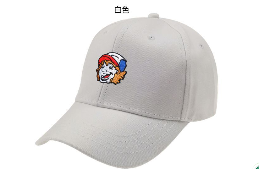 White Figure Girls Embroidered Baseball Cap Neutral Summer Cap Cap