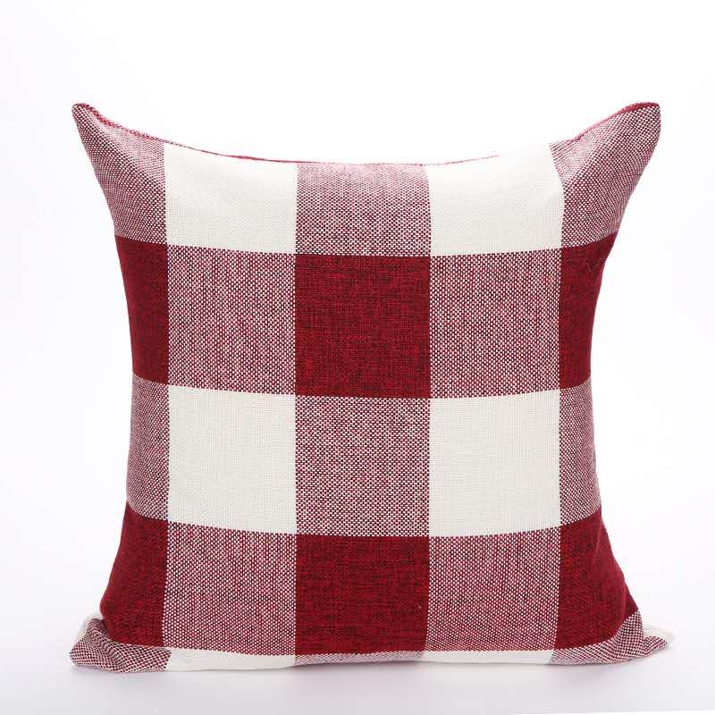 Fashionable New Yarn-Dyed Linen Cotton Pillow details Picture