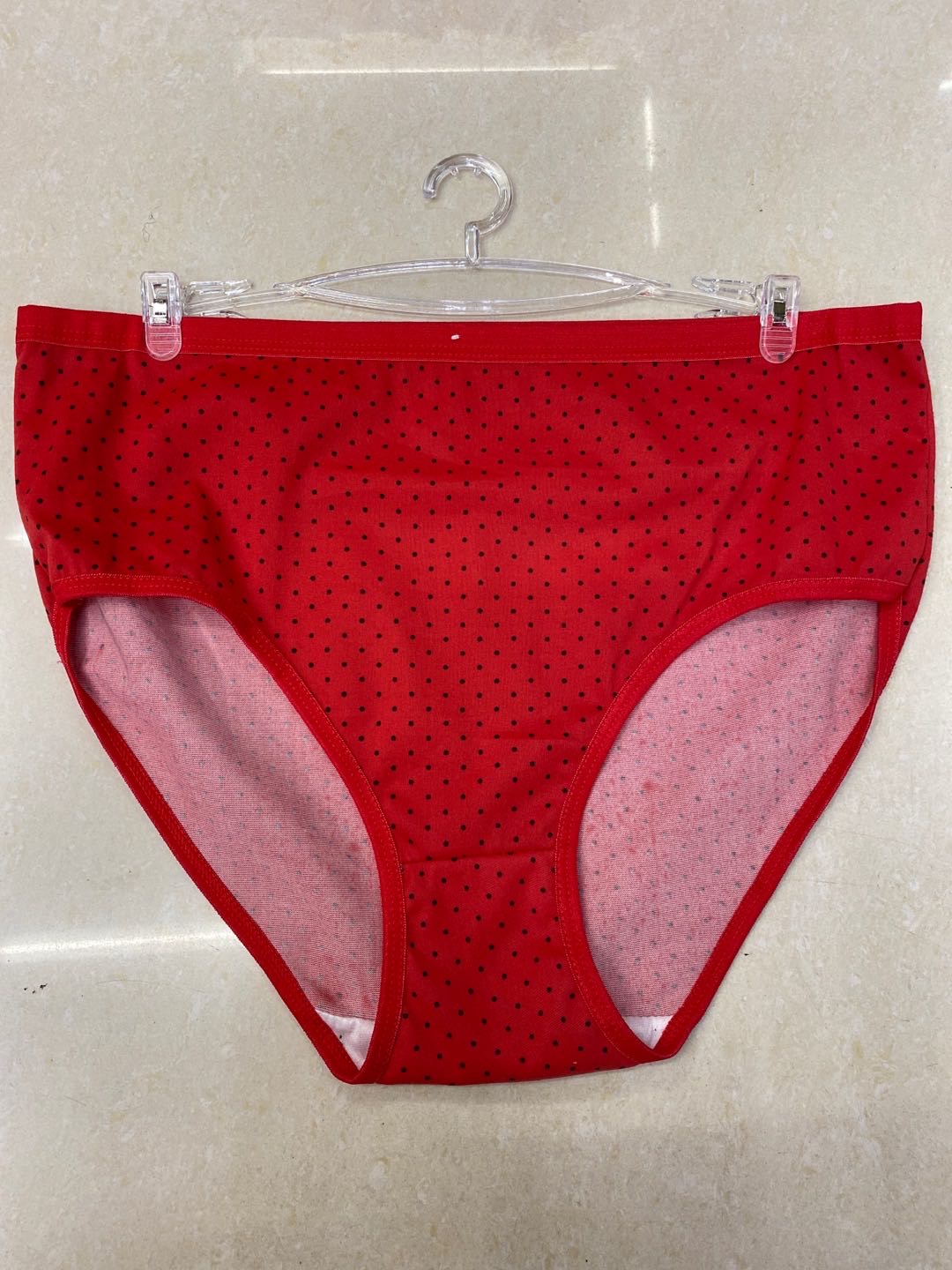 Women's Cotton Antibacterial Inner Crotch Big Red Printed Series Of Large Size Underwear