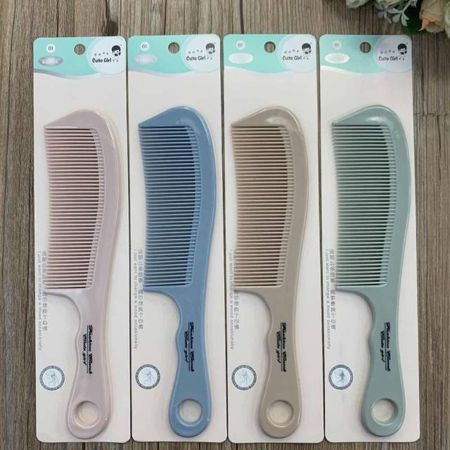 Large-toothed comb, wide-toothed comb, curly hair comb, straight hair comb, long hair without knots, household plastic massage hair care comb details Picture