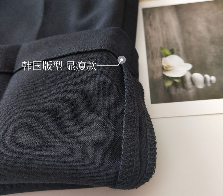 春夏百搭2020新款高腰小直筒黑色产品图