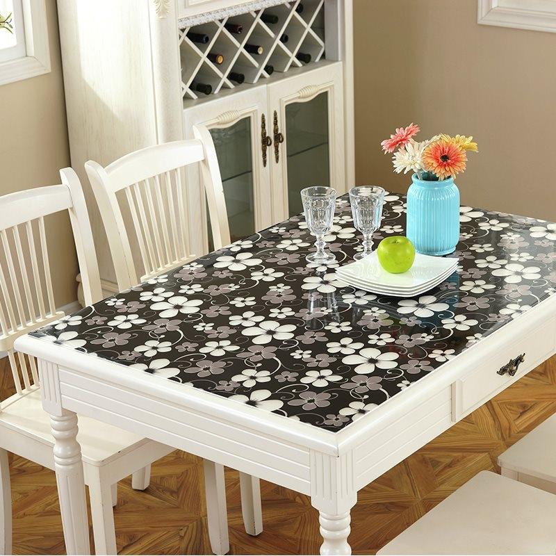 Oil-Proof No-Wash Tablecloth Tablecloth Waterproof Pvc Plastic Opaque Thickened Book Table Soft Plastic Rectangular Pvc Pad Specification drawing