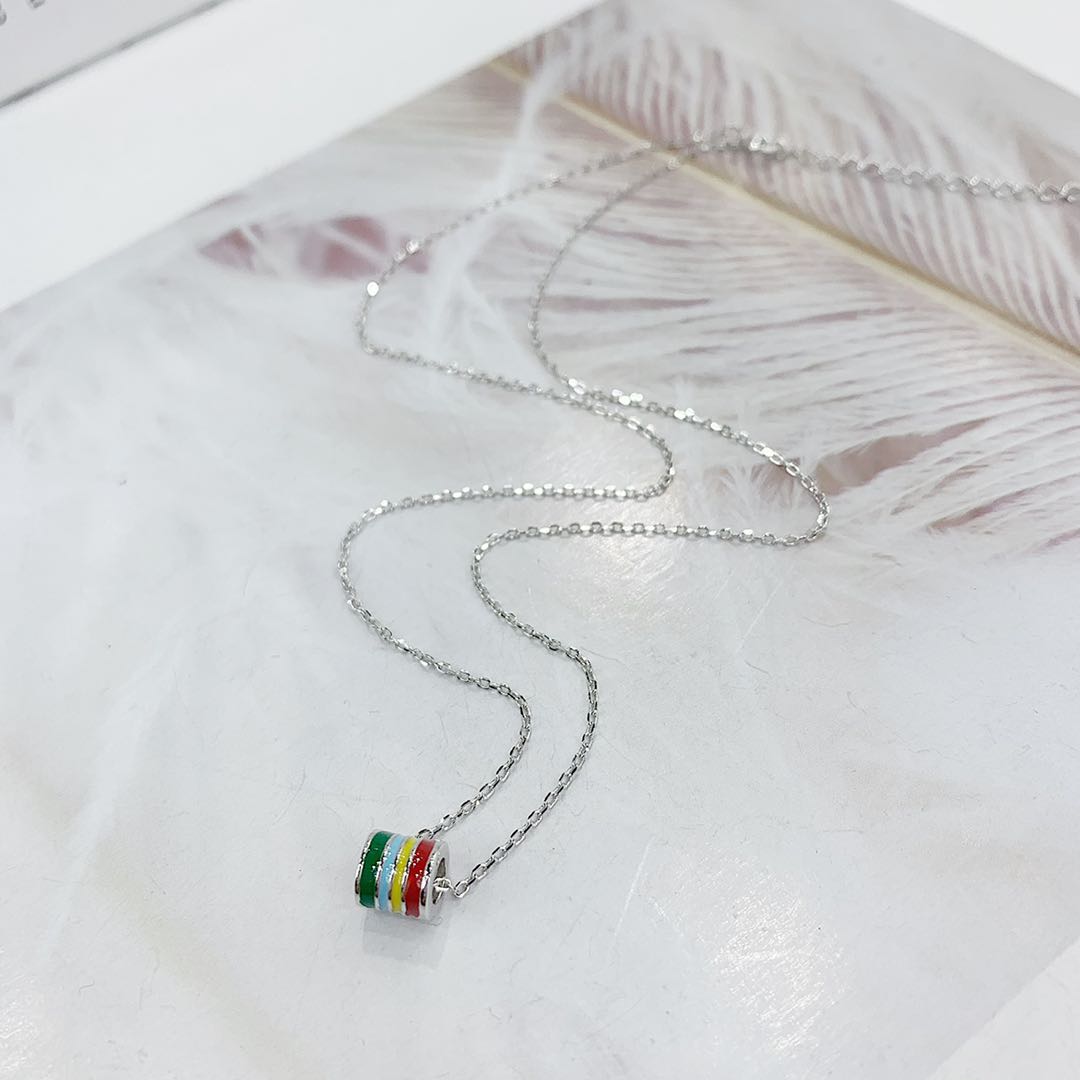 The pure silver ring necklace is simple, versatile, fashionable and fresh, and a best-selling collarbone chain details Picture