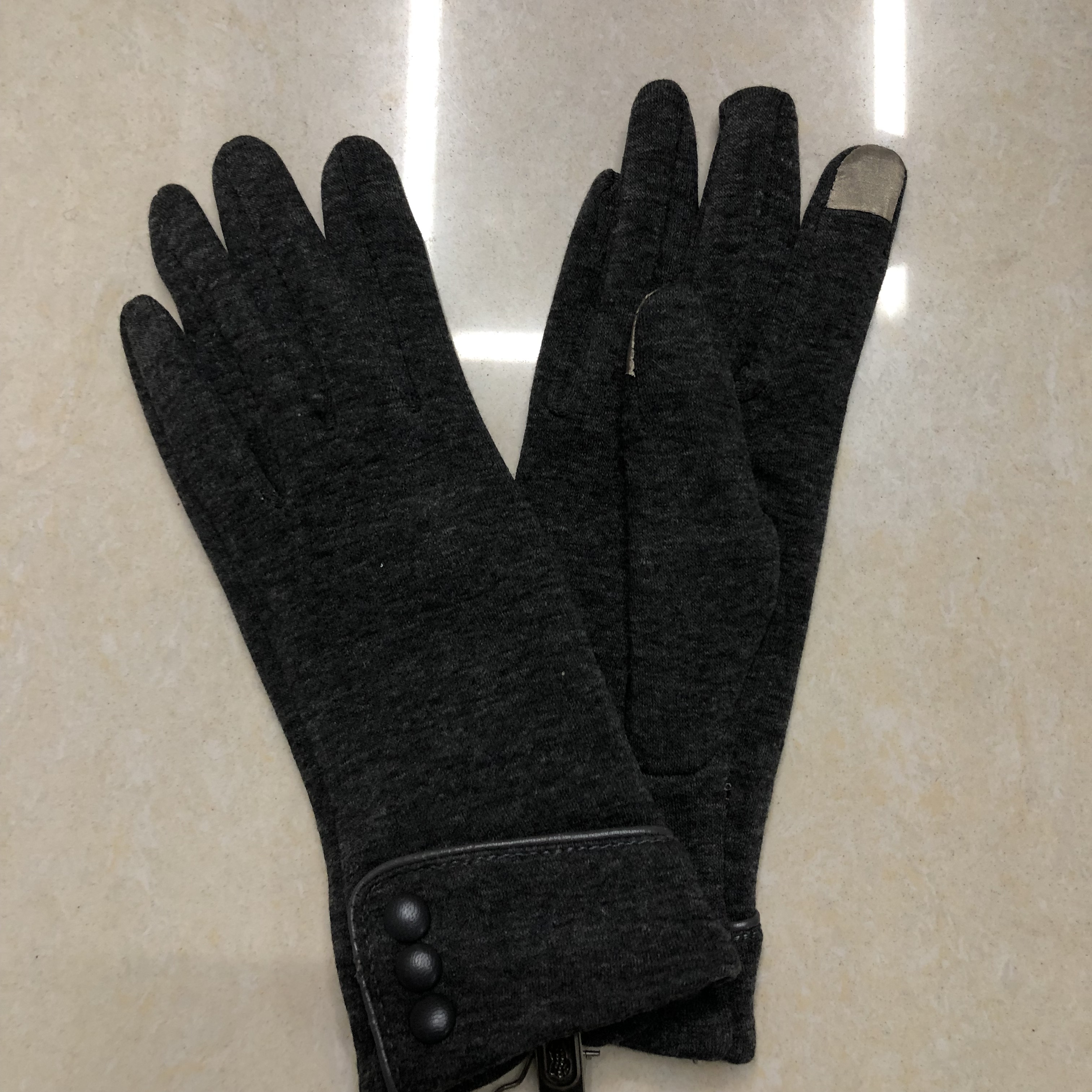 Suede Gloves Women's Warm And Fleece Gloves Women's Autumn And Winter Cycling And Driving Windproof Gloves