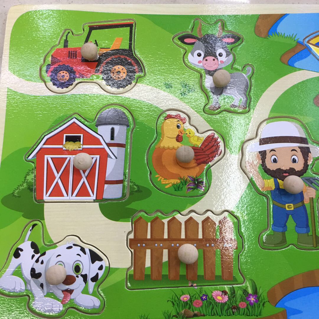 Eco-friendly wood children's multi-functional hand-held board model 2022 New style details Picture