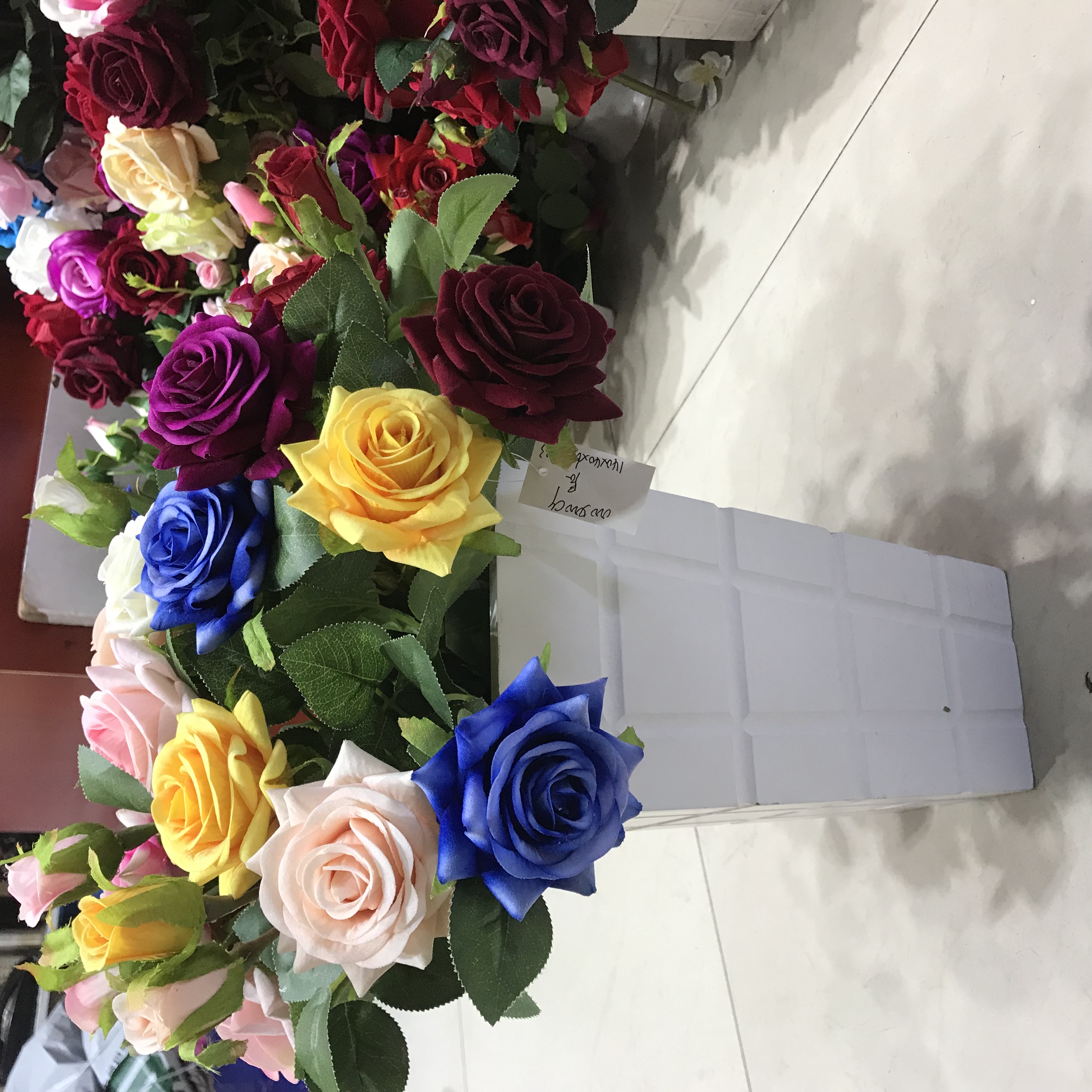 Artificial brick and stone rose feel artificial rose artificial flower set artificial living room decoration flowers thumbnail