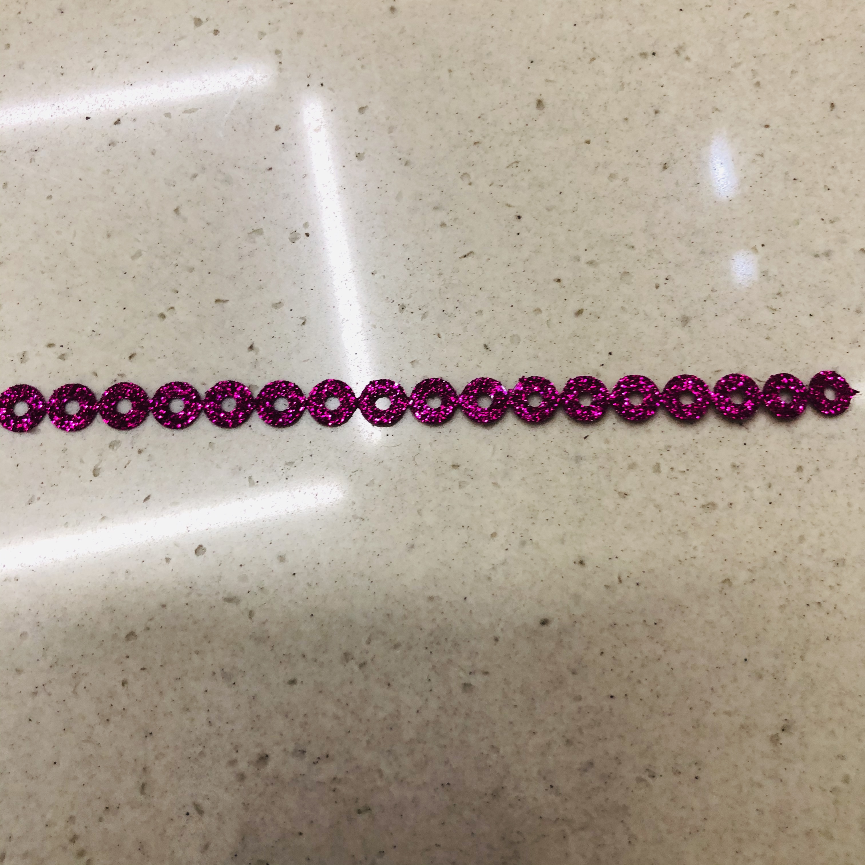 5mm梅红金葱粉珠片亮片