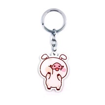 日韩可爱猪年钥匙扣 熊猫圣诞树金属钥匙环 创意情侣款包包挂件女