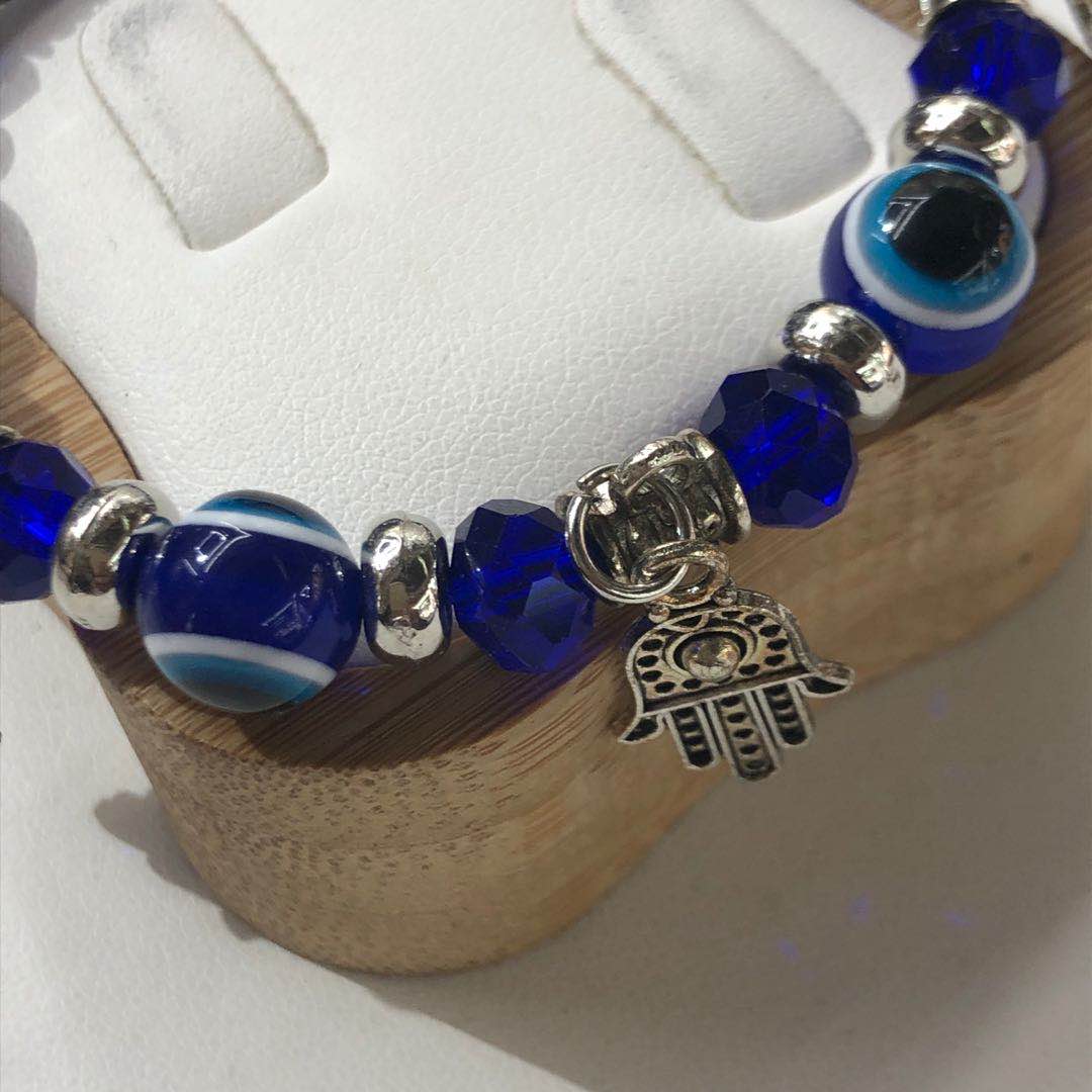 复古气质景泰蓝手掌吊坠百搭手链典雅时尚学生网红手饰产品图