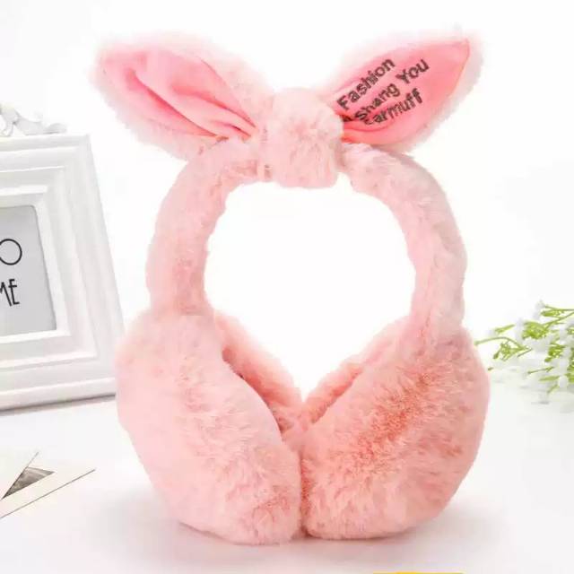 耳套保暖耳罩女冬季韩版可爱学生兔耳朵超大毛绒耳暖耳包耳捂折叠图