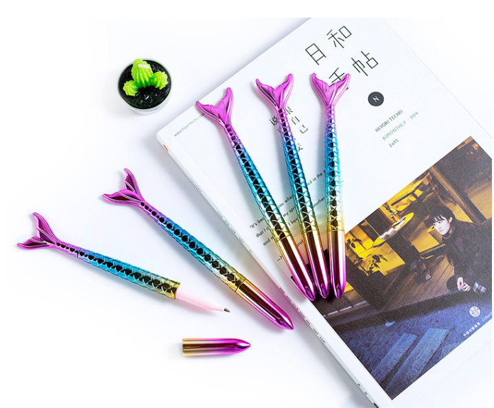 Creative stationery: Cute student pens, mermaid pens, bullet point pens, ballpoint pens, signature pens, imitation needle gel pens, fountain pens Specification image