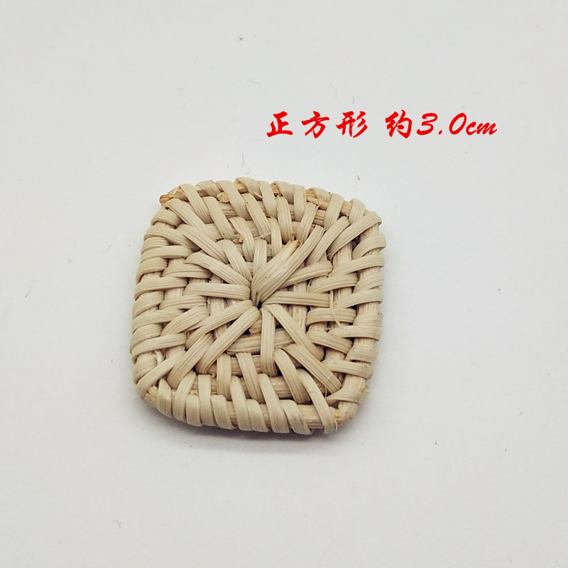 DIY handcrafted ear-hook earrings earrings clip accessories Straw rattan woven pendant holiday wind bamboo rattan pendant thumbnail