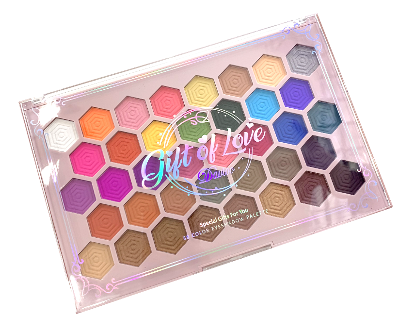 Davioo New Large Pearl Matte 38 Color Eyeshadow Makeup D1820 Specification drawing