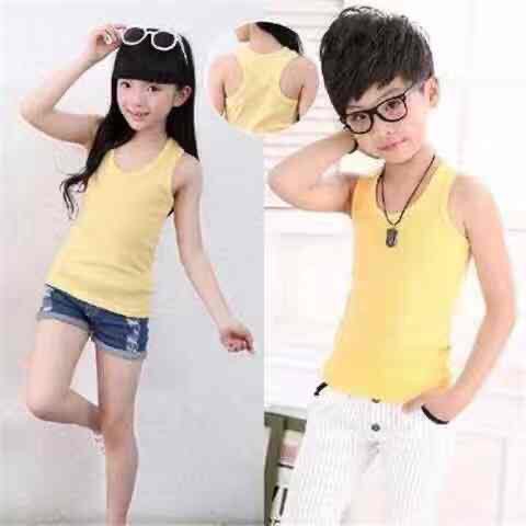 Summer Children's Basic Vest Pure Cotton I Fashion Base Vest Specification drawing