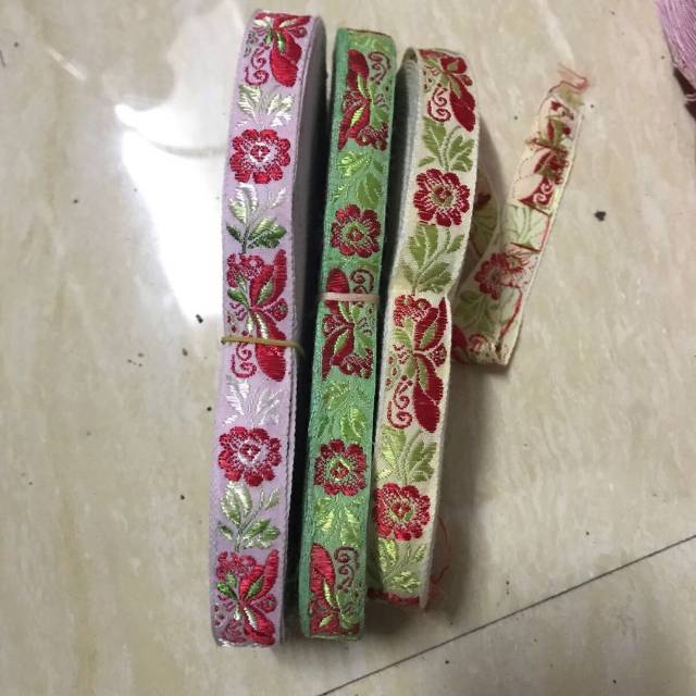 Colorful Ethnic Webbing Flowers Butterfly Embroidery Lace Lace Handmade Fine Hair Accessories Curtain Clothing Decorative Accessories details Picture