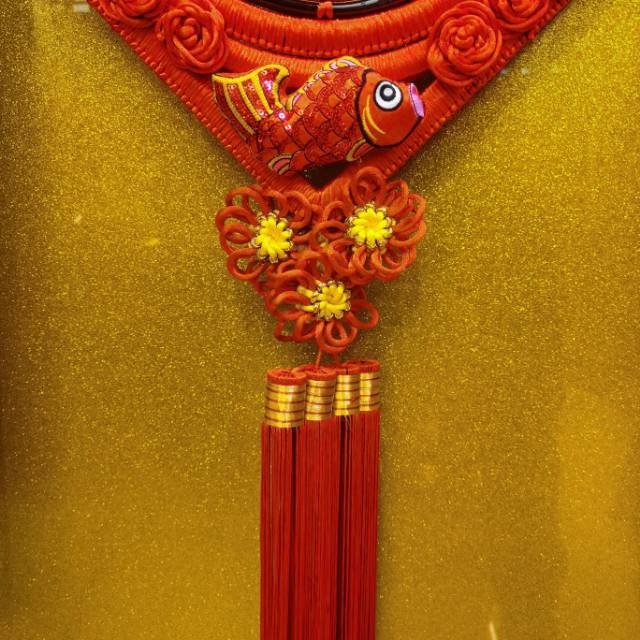 37# Chinese Knot Tassels made of peach wood Specification image