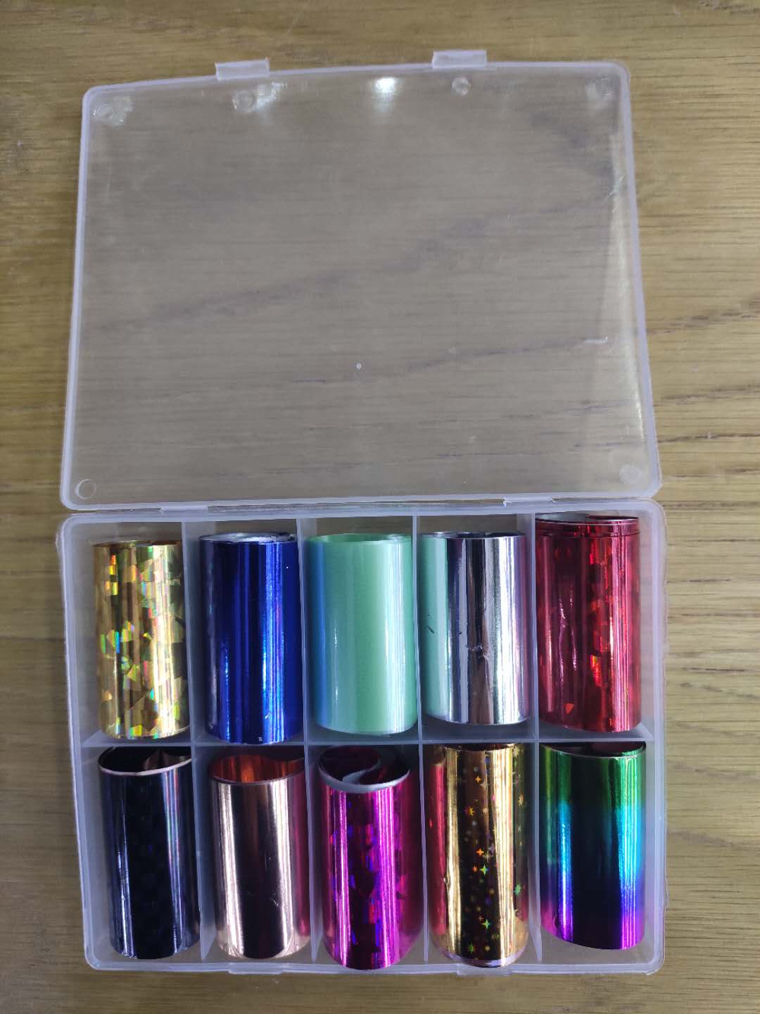 化妆配件美甲用品美甲用星空贴纸10色盒装