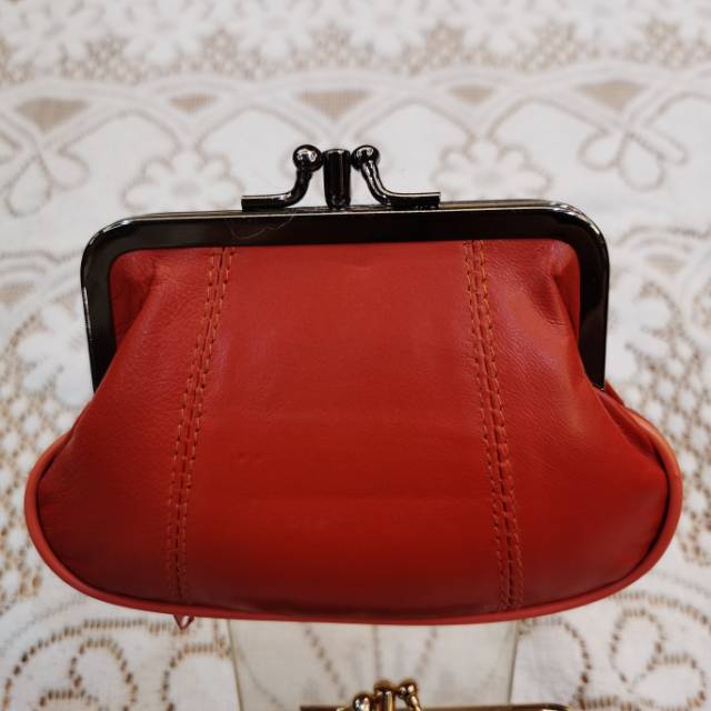 中号女士真皮夹子包零钱包图