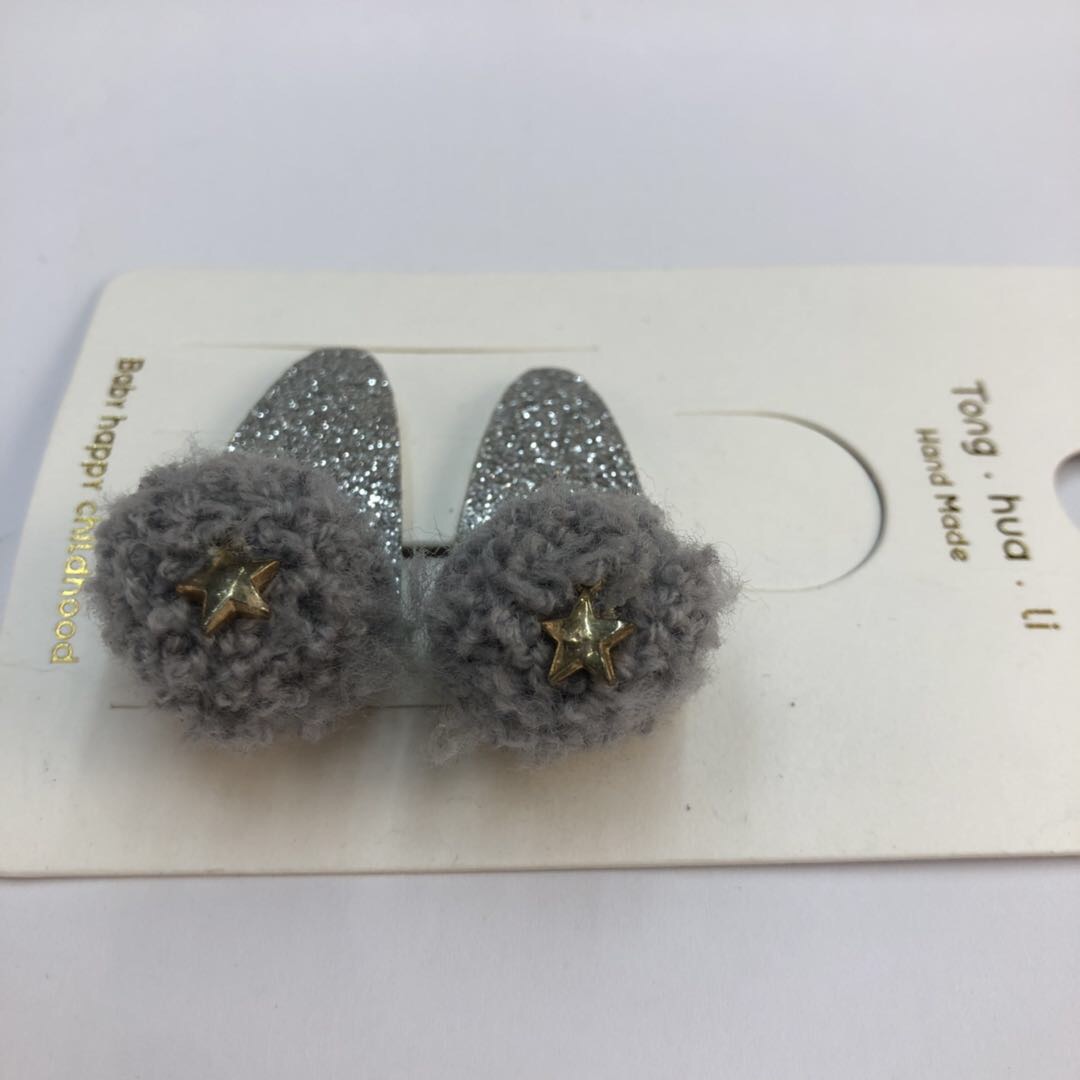 Korean-style fashionable children's hairpins and little girls' hairball clips details Picture