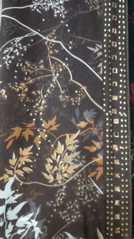 2020 new style Muslim headscarf with rhinestone and printed patterns details Picture