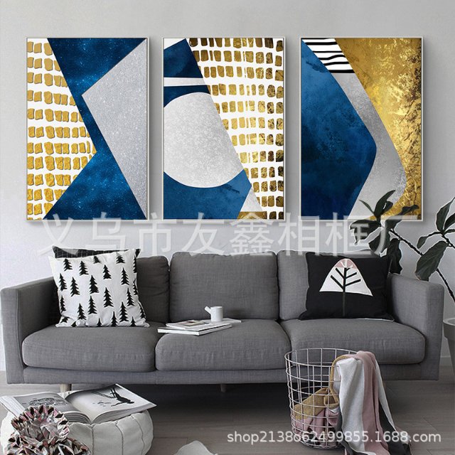 Crystal painting 60x60 sofa background two or three sets of painting hotel decoration painting restaurant hanging painting factory direct sale thumbnail