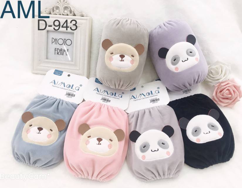Korean version of the cute panda sleeve women long work dirty sleeve children's Ins hand sleeve sleeve short autumn/winter thumbnail