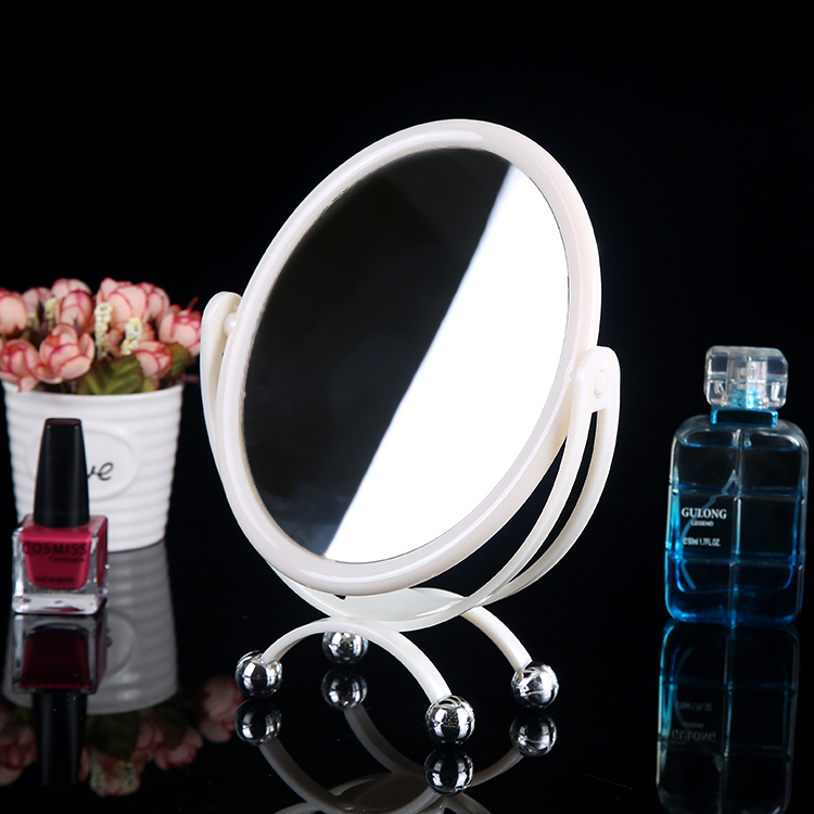Desktop New Violet White Hd Two-Sided 360 Degree Rotating Large Vanity Mirror Beauty Princess Mirror details Picture